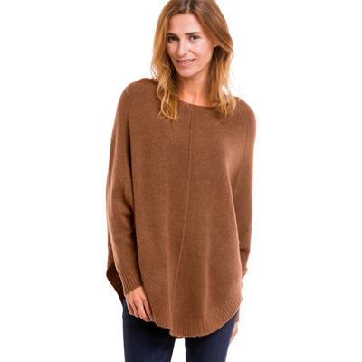 Plus Size Women's Poncho Sweater by ellos in Chestnut Brown (Size 18/20)