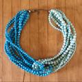 Anthropologie Jewelry | Blue Bead Necklace | Color: Blue | Size: Os