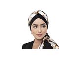 Hijab Jersey Caps Chiffon Scarves Turbans for Women Headwear for Women Long Scarf Wrap Daisy (Black Royal Jewel)