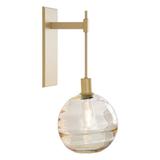 Hammerton Studio Terra Tempo Blown Glass Sconce Glass/Metal in Yellow | 21.2 H x 9 W x 10.6 D in | Wayfair IDB0047-22-GB-OA-E2