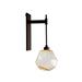 Hammerton Studio Gem Tempo Blown Glass Wall Sconce Glass/Metal in Brown | 17.9 H x 6.6 W x 9.1 D in | Wayfair IDB0039-18-FB-A-L3