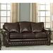 Sofa Web Porto 86" Genuine Leather Rolled Arm Sofa Bed Genuine Leather in Brown | 40 H x 86 W x 37 D in | Wayfair PortoSofabed-DB