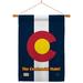 Breeze Decor Impressions Decorative 2-Sided Polyester 40 x 28 in. Flag Set in Red/Blue/Brown | 40 H x 28 W x 1 D in | Wayfair