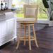 Dovecove Falken Swivel Counter & Bar Stool Wood/Upholstered in Brown | 44 H x 24 W x 21.5 D in | Wayfair 28273482A6A4455AA0EDE52547E3CE25