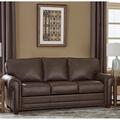 Sofa Web Raval 83" Genuine Leather Rolled Arm Sofa Genuine Leather in Brown | 38 H x 83 W x 38 D in | Wayfair RavalSofa-DB