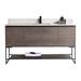 Latitude Run® Carliana 60" W Single Bathroom Vanity Set Wood/Stone in Gray | 33.5 H x 60 W x 18.12 D in | Wayfair 57A3F02146CE4201AADF335262CAD465