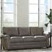 Sofa Web Vernon 84" Genuine Leather Rolled Arm Sofa Bed Genuine Leather in Gray | 38 H x 84 W x 37 D in | Wayfair VernonSofabed-DG