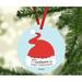 The Holiday Aisle® Baby's First Christmas, Santa Hat Ball Ornament Metal in Blue/Red | 3.5 H x 3.5 W in | Wayfair 65685D385C044E41AF6860B2E271ED8E