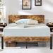 17 Stories Erable Platform Bed Wood & Metal in Brown, Size 39.2 H x 64.6 W x 82.5 D in | Wayfair BC4AC16E0FBC489681EC59FAB78E8555