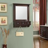 Red Barrel Studio® Toto Wall Organizer Mirror Wood in Brown | 37 H x 27 W x 7 D in | Wayfair RDBA3182 44403089