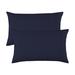 Latitude Run® Organic 100% Cotton Breathable & Lightweight Deep Pocket Pillowcases Cotton Percale in Blue/Navy | King | Wayfair