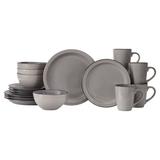 Baum Allure Ivory 16 Piece Dinnerware Set Ceramic/Earthenware/Stoneware in Gray | Wayfair ALLU16G