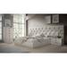 Hispania Home London Bedor68 Bedroom Set 4 Pieces Upholstered in Brown/White | King | Wayfair BEDOR68-SET4K