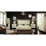 Hispania Home London Bedor148 Bedroom Set 4 Pieces Upholstered, Leather in Brown | King | Wayfair BEDOR148-SET4KM