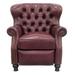 Birch Lane™ Tayla 34.5" Wide Genuine Leather Manual Wing Chair Recliner Genuine Leather | 40 H x 34.5 W x 40.5 D in | Wayfair