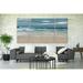 Beachcrest Home™ Symphony of the Sea - 3 Piece Wrapped Canvas Multi-Piece Image Print Set Canvas, in Blue/Brown/White | Wayfair