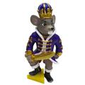 The Holiday Aisle® Mouse King on Cheese w/ Sword Hanging Figurine Ornament Plastic in Indigo | 4 H x 2 W x 2 D in | Wayfair