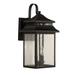 Red Barrel Studio® Annalies 3 - Bulb 20" H Seeded Outdoor Wall Lantern Glass/Metal/Steel in Black | 20 H x 10 W x 10 D in | Wayfair