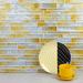 WS Tiles® Foil Random Sized Interlocking Glass Mosaic Tile in Yellow/Brown | 0.31 D in | Wayfair WST-FB05