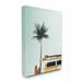 Bay Isle Home™ 'Surf Bus Yellow w/ Palm Tree' by Design Fabrikken Photograph Print Canvas/Metal in Blue | 40 H x 30 W x 1.5 D in | Wayfair