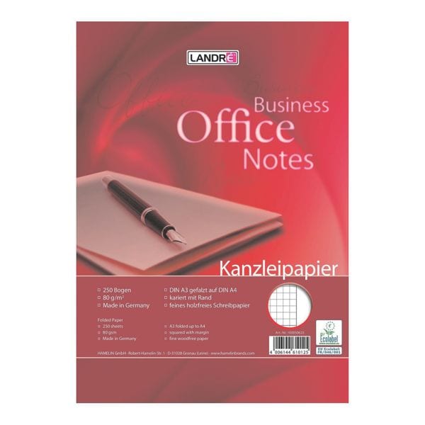 Landré Kanzleipapier »Office« kariert mit Rand 100050623 weiß Image