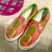 Vans Shoes | Hibiscus Vans | Color: Green/Orange | Size: 8