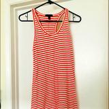 J. Crew Dresses | Jcrew Racer Back Maxi Dress Size Small | Color: Orange/White | Size: S