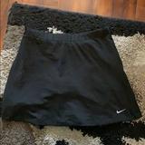 Nike Skirts | Black Nike Logo Tennis Skirt Size Large | Color: Black/White | Size: L