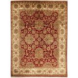 Red/Yellow 94 x 0.25 in Area Rug - Bokara Rug Co, Inc. Hand-Knotted High-Quality Red & Gold Area Rug Wool | 94 W x 0.25 D in | Wayfair