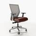 Via Seating Run II High Back Ergonomic Genuine Leather Task Chair Upholstered in Brown | 43.5 H x 27 W x 27 D in | Wayfair 850017632868