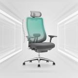 Inbox Zero High Back Ergonomic Swivel Desk Chair Mesh-Adjustable Seat Depth & Lumbar Support Upholstered/Metal in Brown/Gray | Wayfair