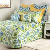 Bayou Breeze Leslee Single Coverlet/Bedspread Polyester/Polyfill/Cotton in Blue/White/Yellow | Twin Bedspread | Wayfair