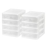 Rebrilliant Netherton Compact System Desk Organizer - Set of 2 Plastic in White | 6.75 H x 8.88 W x 8.38 D in | Wayfair