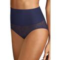 Plus Size Women's Tame Your Tummy Brief by Maidenform in Navy Lace (Size XL)