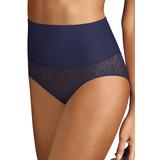 Plus Size Women's Tame Your Tummy Brief by Maidenform in Navy Lace (Size M)