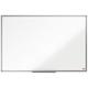 Nobo Non-Magnetic Melamine Whiteboard, 900 x 600mm, Aluminium Trim, Corner Wall Mounting, Includes Whiteboard Pen Tray, Essence Range, 90 x 60cm, White, 1915270