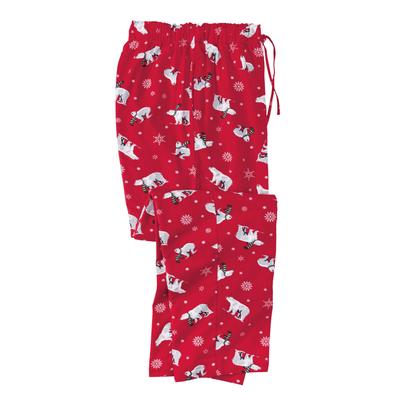 Men's Big & Tall Novelty Print Flannel Pajama pants by KingSize in Polar Bear (Size 5XL) Pajama Bottoms