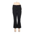 H&M Khaki Pant Flared Leg Boyfriend: Black Solid Bottoms - Women's Size 8