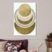 Art Remedy Abstract Lunar Scale Ivory Gold Geometric Circle - Graphic Art Print Canvas in White/Brown | 54 H x 36 W x 1.5 D in | Wayfair