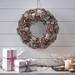 The Holiday Aisle® Christmas 18.5" Glitter Pinecone Wreath in White/Brown | 18.5 H x 18.5 W x 3.5 D in | Wayfair F944E02B591D430E8F9EDB6E12CBBD0E