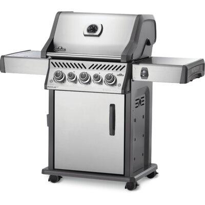 Rogue 3-Burner Convertible Gas Grill Cabinet Stainless Steel in White, Size 48.5 H x 55.0 W x 25.0 D in | RSE425RSIBNSS-1 on Wayfair | AccuWeather Shop