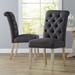 Lark Manor™ Ameriga Tufted Side Chair Fabric in Gray | 39.5 H x 19 W x 28 D in | Wayfair C388779C14C249FBB55613061FDB14ED