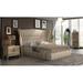 Rosdorf Park Khang Tufted Solid Wood & Standard Bed Wood & /Upholstered/Velvet in Brown | 58 H x 80 W x 94 D in | Wayfair