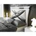 Orren Ellis Tufted Solid Wood & Standard Bed Wood & /Upholstered/Faux leather in Gray | 63 H x 57 W x 77 D in | Wayfair