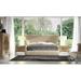 Rosdorf Park Kight Tufted Solid Wood & Standard Bed Wood & /Upholstered/Faux leather in Brown | 58 H x 80 W x 94 D in | Wayfair