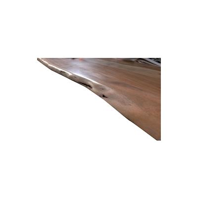 SIT Möbel Baumkante-Esstisch 160 cm | Platte Akazie nussbaumfarbig | Stahlgestell schwarz | B 160 x T 85 x H 77 cm | 071