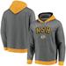 Men's Fanatics Branded Heathered Gray/Gold Nashville Predators True Classics Signature Fleece Pullover Hoodie