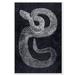 Art Remedy Zoo & Wild Animals Snake - Graphic Art Print on Canvas in White/Brown | 54 H x 36 W x 1.5 D in | Wayfair 13657_36x54_CANV_WFL