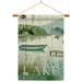 Breeze Decor At the Lakeside Impressions Decorative 2-Sided Polyester 40 x 28 in. Flag Set in Green | 40 H x 28 W x 1 D in | Wayfair