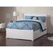 Harriet Bee Daury Full Solid Wood Panel Bed w/ Trundle Wood in White | 44.25 H x 57 W x 77.25 D in | Wayfair 99AD3CBA26ED479C933272FBE5F72883